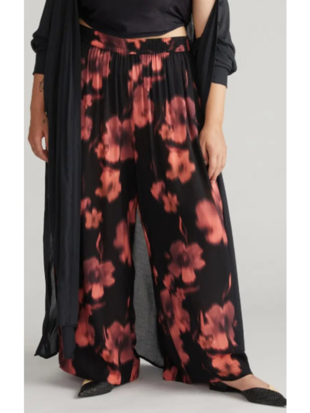 Universal Standard Verbena Wide Leg Voile Pants NWT in Black 4X